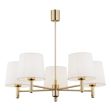 Brilagi - Lampadario a stelo MONTE 5xE27/60W/230V crema/oro