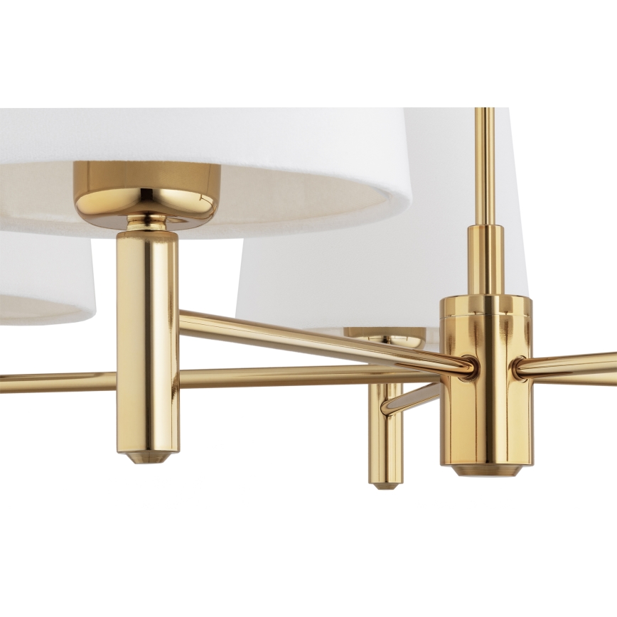 Brilagi - Lampadario a stelo MONTE 5xE27/60W/230V crema/oro