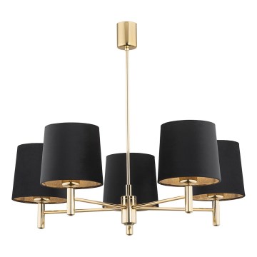 Brilagi - Lampadario a stelo MONTE 5xE27/60W/230V nero/oro