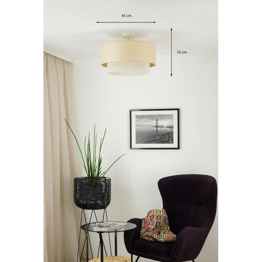 Brilagi - Lampadario a plafone ARIZONA BOHO 1xE27/15W/230V diam. 45 cm beige