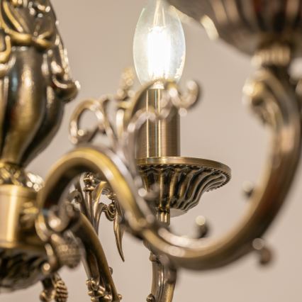 BRILAGI - Lampadario CLASSIC a catena 3xE14/10W/230V in ottone