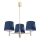Brilagi - Lampadario con asta MONTE 3xE27/60W/230V blu/oro