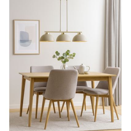 Brilagi - Lampadario con cavo MOON 3xE27/60W/230V beige/oro