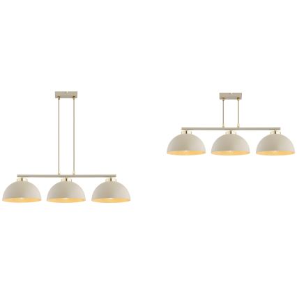 Brilagi - Lampadario con cavo MOON 3xE27/60W/230V beige/oro