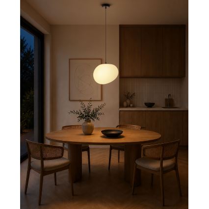 BRILAGI - Lampadario con cavo PEBBLES 1xE27/40W/230V Ø 30 cm nero