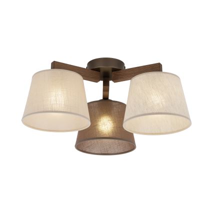 Brilagi - Lampadario da soffitto a montaggio superficiale LATTE 3xE27/60W/230V pino/mix