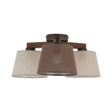 Brilagi - Lampadario da soffitto a montaggio superficiale LATTE 3xE27/60W/230V pino/mix