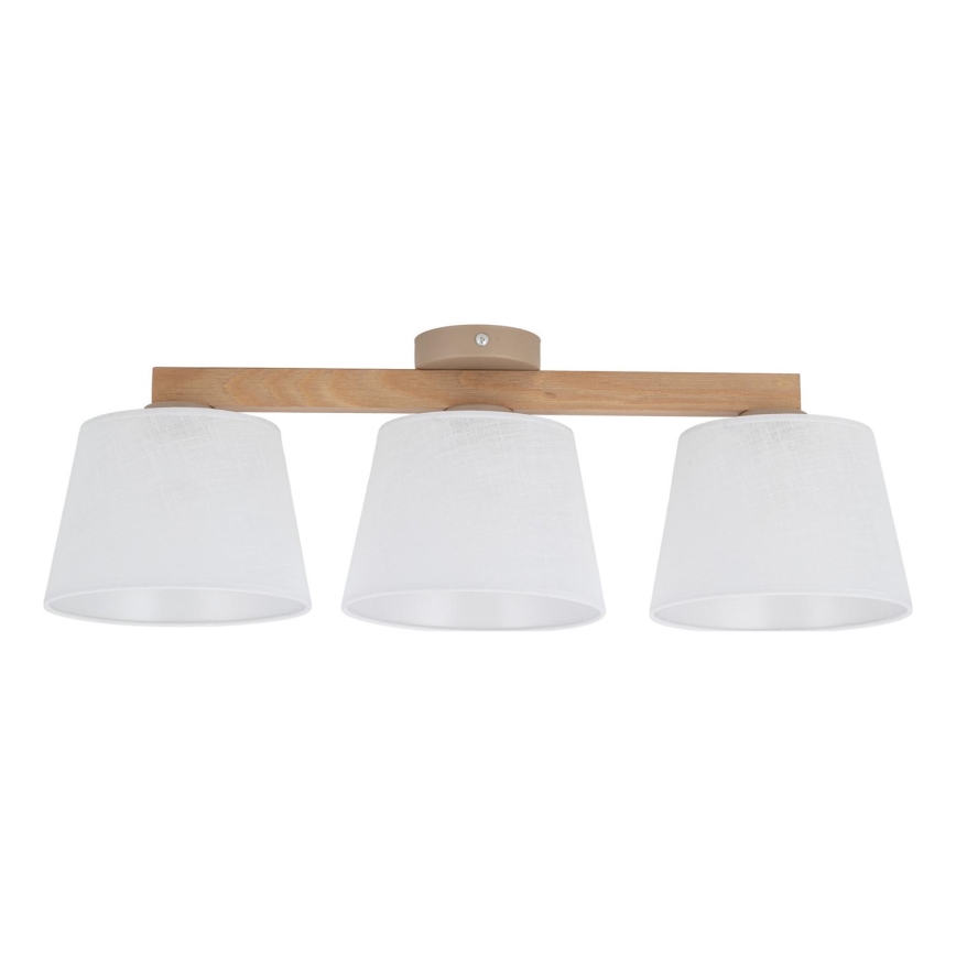 Brilagi - Lampadario da soffitto a montaggio superficiale LATTE SABIA 3xE27/15W/230V pino/bianco