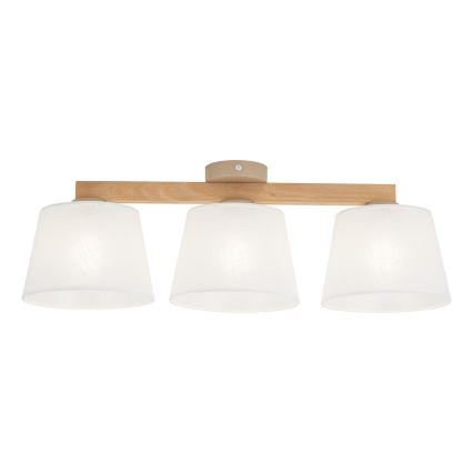 Brilagi - Lampadario da soffitto a montaggio superficiale LATTE SABIA 3xE27/15W/230V pino/bianco