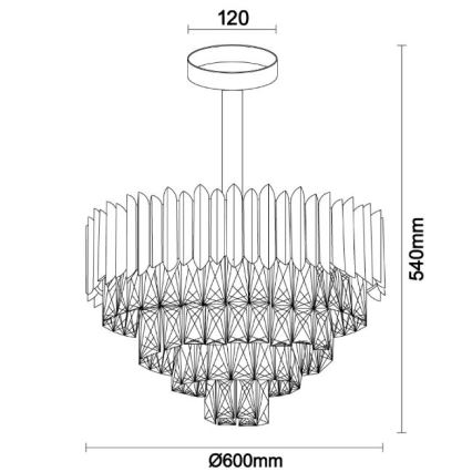 Brilagi - Lampadario da soffitto CARLOS 9xE14/40W/230V Ø 60 cm