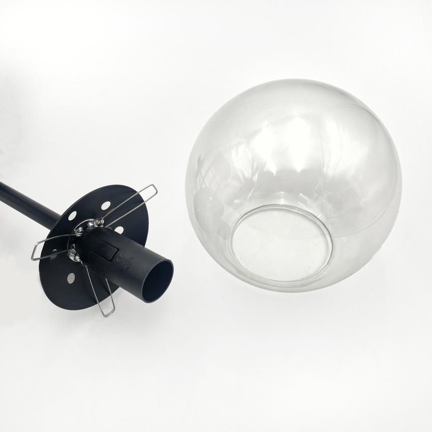 Brilagi - Lampadario da soffitto MALIVA 4xE14/15W/230V nero/trasparente