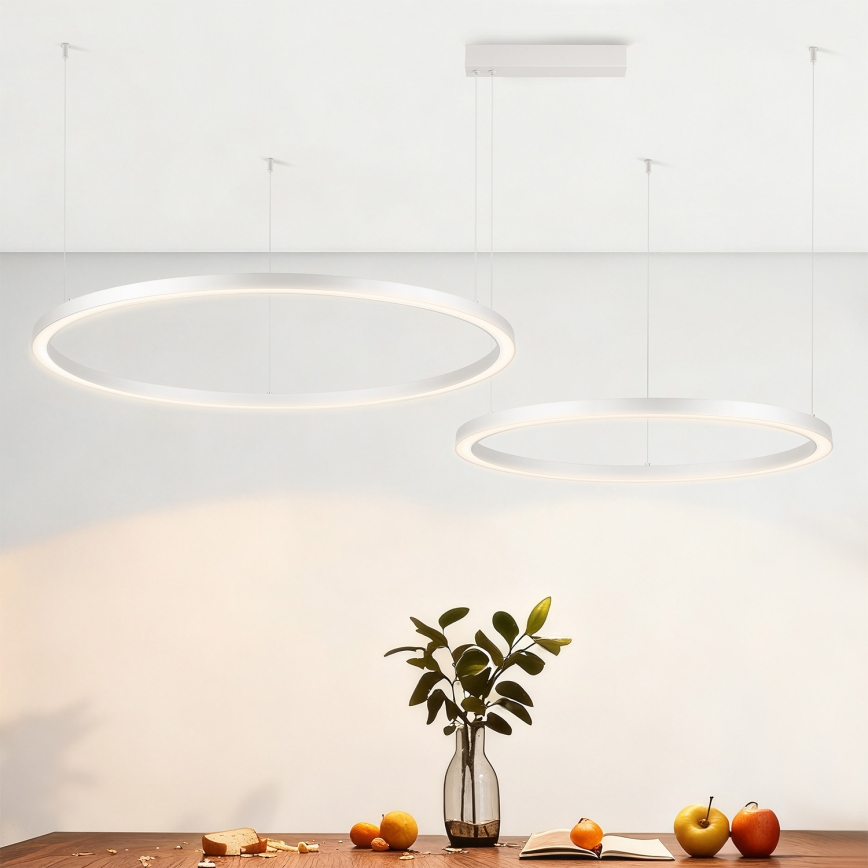 Brilagi - Lampadario dimmerabile LED a sospensione su cavo PORTOFINO LED/98W/230V 3000-6000K argento + telecomando