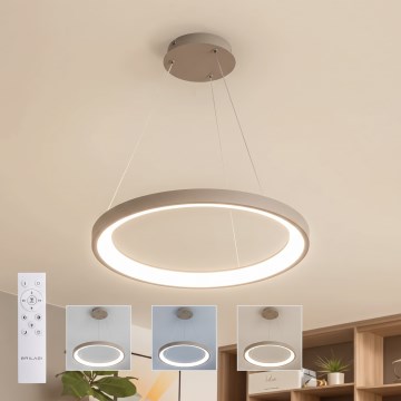 BRILAGI - Lampadario dimmerabile sospeso a cavo FALCON SLIM LED/42W/230V 3000-6500K Ø 50 cm beige + telecomando