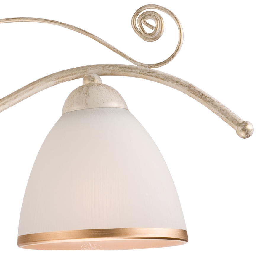 Brilagi - Lampadario LED a catena ANTICO 3xE27/60W/230V 3000K patina bianca