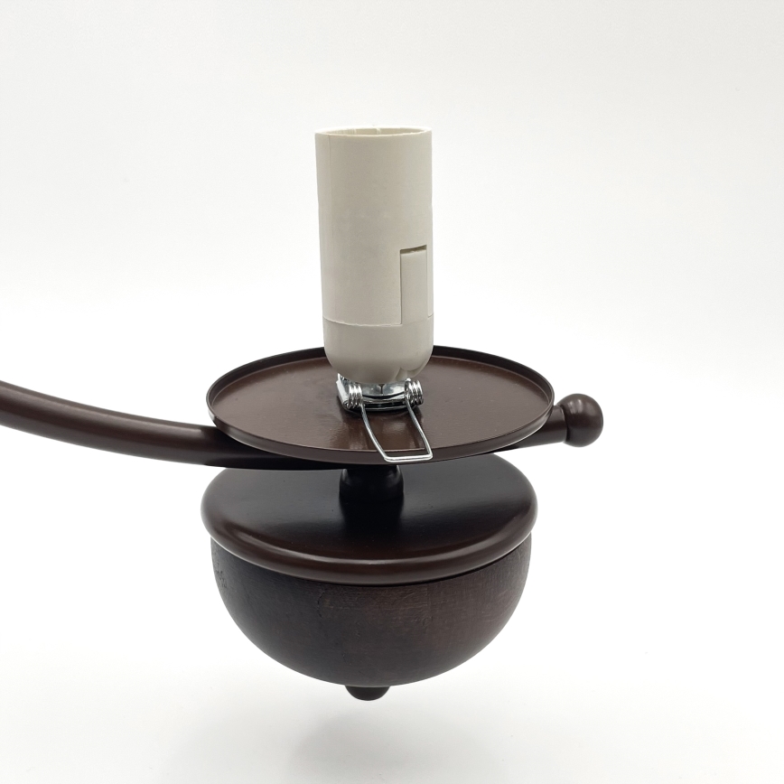 Brilagi - Lampadario LED a catena COTTAGE 3xE14/40W/230V faggio/marrone/beige fumé