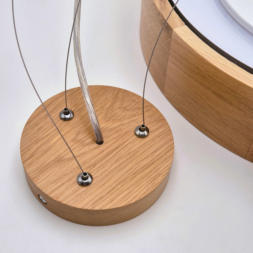 Brilagi - Lampadario LED a cavo CARVALHO 3xE27/15W/230V in rovere, Ø 47,5 cm