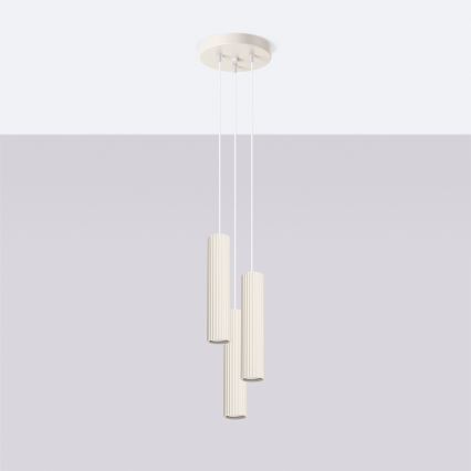 Brilagi - Lampadario LED a cavo CRESTO 3xGU10/10W/230V crema