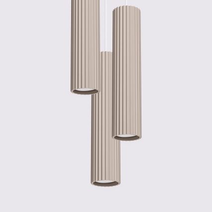 Brilagi - Lampadario LED a cavo CRESTO 3xGU10/10W/230V tortora