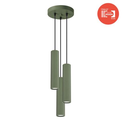 Brilagi - Lampadario LED a cavo CRESTO 3xGU10/10W/230V verde