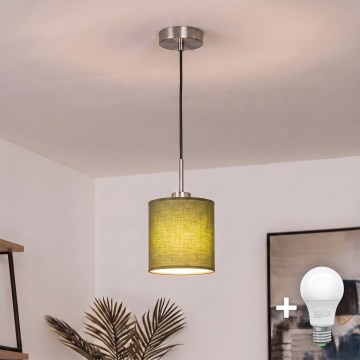 Brilagi - Lampadario LED a cavo NUBILA 1xE27/60W/230V Ø 14 cm nero/verde