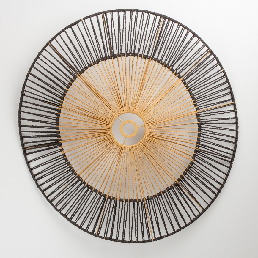 Brilagi - Plafoniera LED a montaggio superficiale CERIA BOHO 1xE27/40W/230V Ø 80 cm nero/marrone/rovere