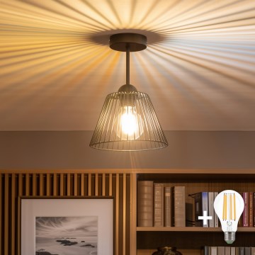 Brilagi - Lampadario LED a plafone CERIA WIRE 1xE27/60W/230V Ø 21 cm nero