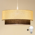 Brilagi - Lampadario LED a sospensione con cavo BOHO STYLE 1xE27/15W/230V Ø 40 cm crema/marrone