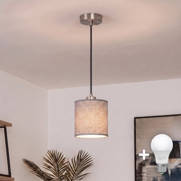 Brilagi - Lampadario LED a sospensione con cavo NUBILA 1xE27/60W/230V Ø 14 cm nero/grigio