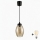 Brilagi - Lampadario LED a sospensione con cavo RETRO GLASS 1xE27/60W/230V Ø 17 cm nero/beige fumé