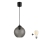 Brilagi - Lampadario LED a sospensione con cavo RETRO GLASS 1xE27/60W/230V Ø 18 cm nero/grigio fumé