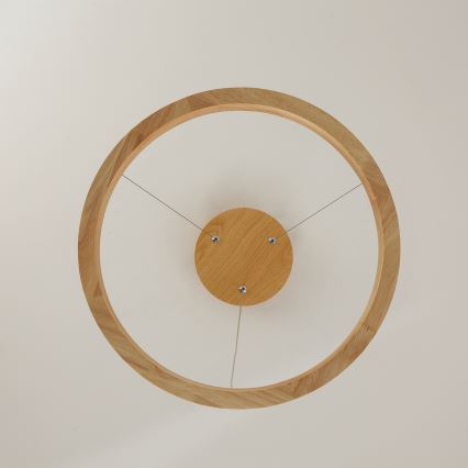 Brilagi - Lampadario LED a sospensione con cavo UMEA WOOD LED/30W/230V Ø 40 cm, in legno di caucciù