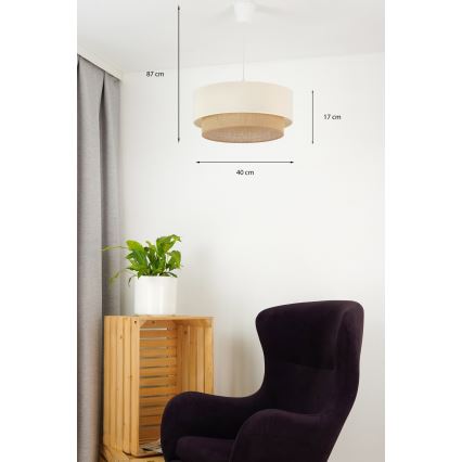 Brilagi - Lampadario LED a sospensione con filo BOHO STYLE 1xE27/15W/230V diametro 40 cm