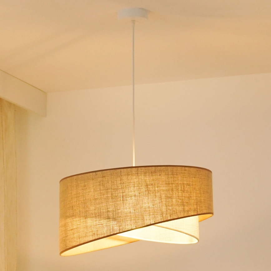 Brilagi - Lampadario LED a sospensione con filo LYRA 1xE27/15W/230V beige/color crema