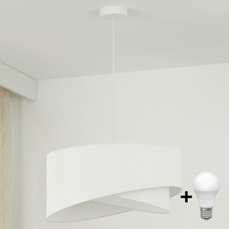 Brilagi - Lampadario LED a sospensione con filo LYRA 1xE27/15W/230V bianco