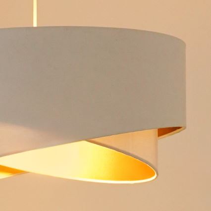 Brilagi - Lampadario LED a sospensione con filo LYRA 1xE27/15W/230V bianco/oro