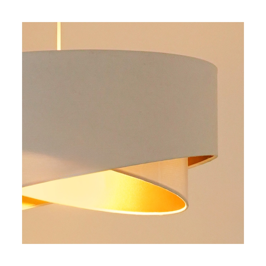 Brilagi - Lampadario LED a sospensione con filo LYRA 1xE27/15W/230V bianco/oro