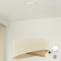 Brilagi - Lampadario LED a sospensione con filo LYRA 1xE27/15W/230V color crema/beige