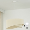 Brilagi - Lampadario LED a sospensione con filo LYRA 1xE27/15W/230V color crema