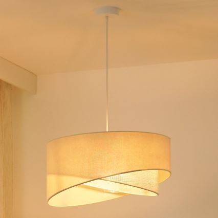 Brilagi - Lampadario LED a sospensione con filo LYRA 1xE27/15W/230V color crema