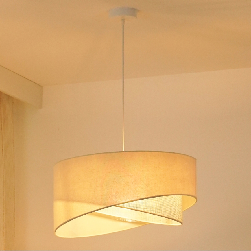 Brilagi - Lampadario LED a sospensione con filo LYRA 1xE27/15W/230V color crema