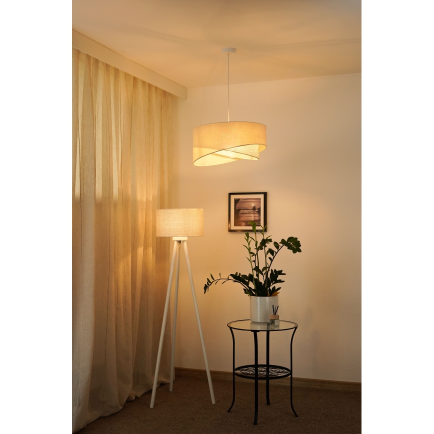 Brilagi - Lampadario LED a sospensione con filo LYRA 1xE27/15W/230V color crema