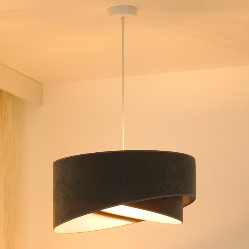 Brilagi - Lampadario LED a sospensione con filo LYRA 1xE27/15W/230V grigio/bianco