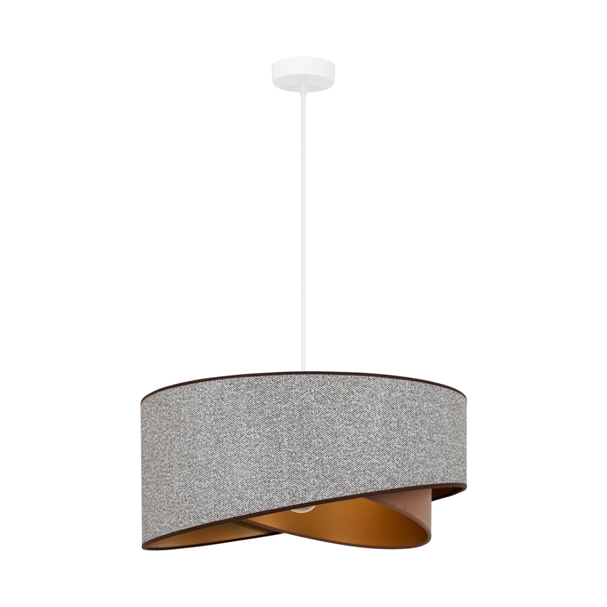 Brilagi - Lampadario LED a sospensione con filo LYRA 1xE27/15W/230V grigio/color crema/oro