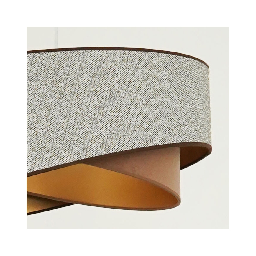 Brilagi - Lampadario LED a sospensione con filo LYRA 1xE27/15W/230V grigio/color crema/oro