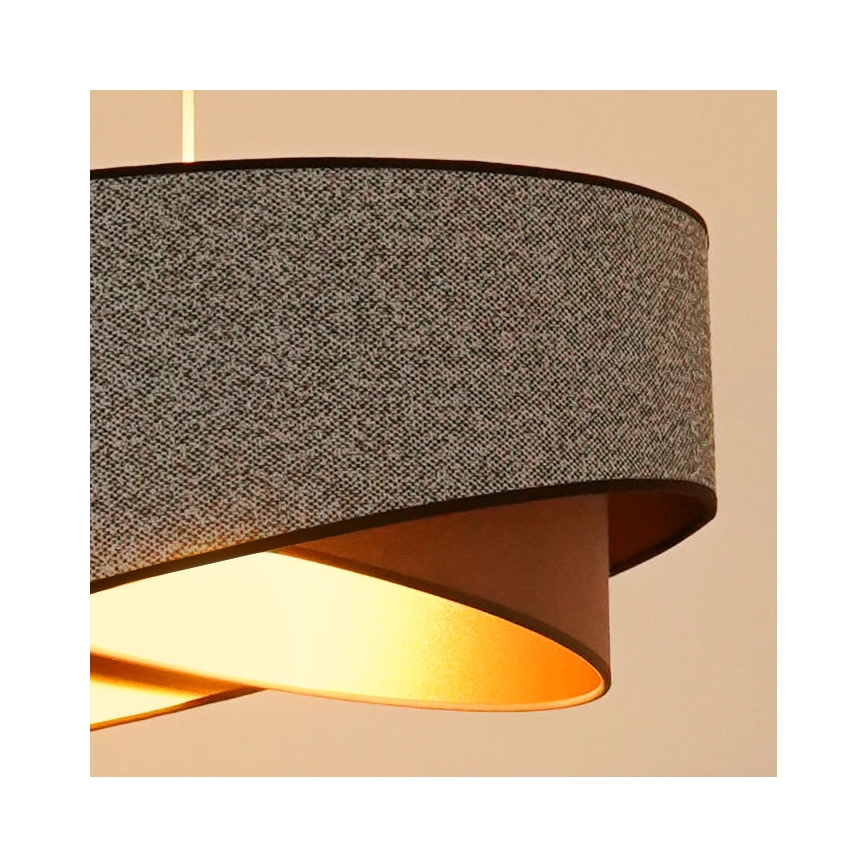 Brilagi - Lampadario LED a sospensione con filo LYRA 1xE27/15W/230V grigio/color crema/oro