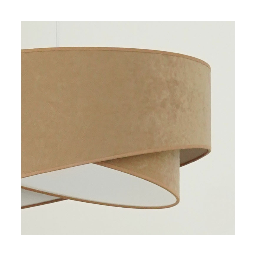 Brilagi - Lampadario LED a sospensione con filo LYRA 1xE27/15W/230V marrone/bianco