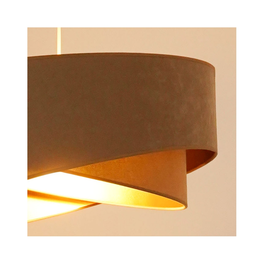 Brilagi - Lampadario LED a sospensione con filo LYRA 1xE27/15W/230V marrone/oro
