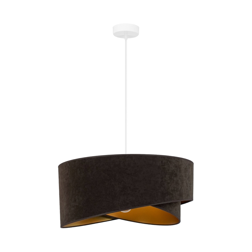 Brilagi - Lampadario LED a sospensione con filo LYRA 1xE27/15W/230V marrone scuro/oro