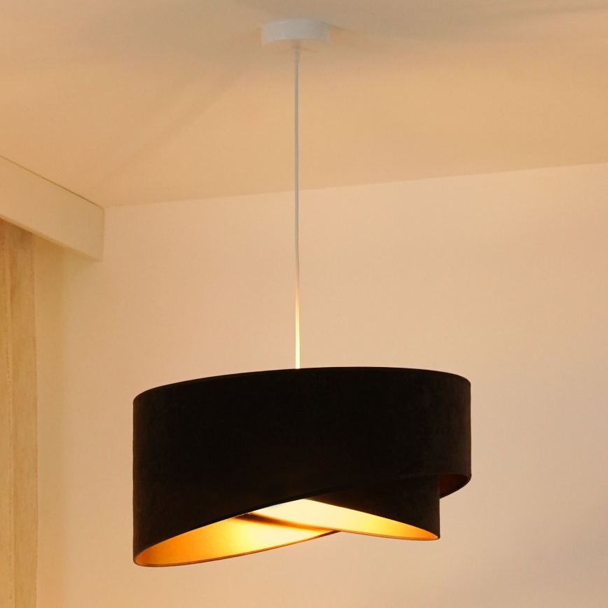 Brilagi - Lampadario LED a sospensione con filo LYRA 1xE27/15W/230V marrone scuro/oro