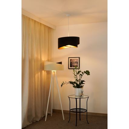Brilagi - Lampadario LED a sospensione con filo LYRA 1xE27/15W/230V marrone scuro/oro